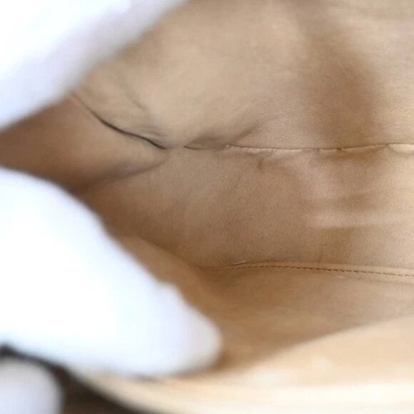 GUCCI Logo Sherry GG Pattern 2set Hand Bag PVC Leather Brown Italy 86TA227 - Picture 8 of 12